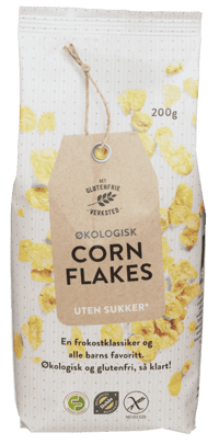 Det Glutenfrie Verksted Cornflakes u/Sukker 200g