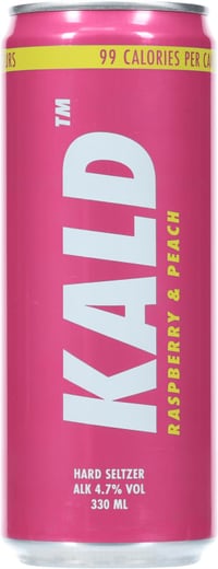 Kald Hard Seltzer Raspberry&Peach 0,33l boks