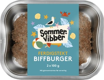 Biffburger Stekt 2x100g Sommervibber