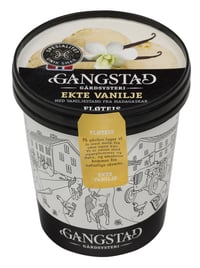 Ekte Vanilje Fløteis 500ml Gangstad