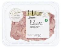 Svinestrimler Flatbiff 250g Jacobs Utvalgte