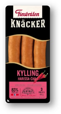 Knacker Kylling Harissa/Kylling 250g Finsbråten