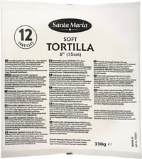 Tortilla Hvete 6"/15 Cm 330g Santa Maria