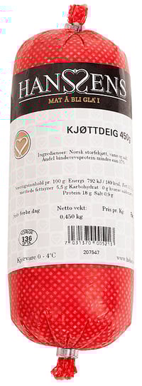 Kjøttdeig 450g Frys Hanssens