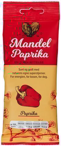 Mandel m/Paprika 50 g On The Go Påfyll med God Samvittighet