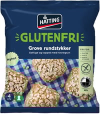 Rundstykker Grove glutenfri 4stk 320g Hatting