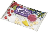 Smoothieblanding Med bringebær, banan og blåbær, 800 g