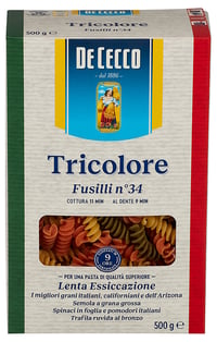 Fusilli Tricolore 500g De Cecco