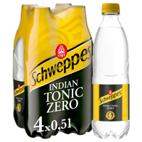 Schweppes Tonic Zero 4stk x 0,5l, 2l