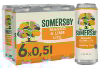 Somersby Mango Lime Lite 6 x 0,50 l, 3 l
