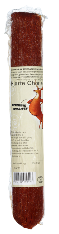 Hjorte Chorizo med Chili, Hvitløk og Paprika