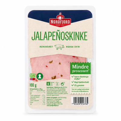 Jalapeñoskinke Mindre Prosessert 100g