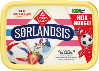 Sørlandsis Jordbær & Blåbær 1 Liter Hennig-Olsen