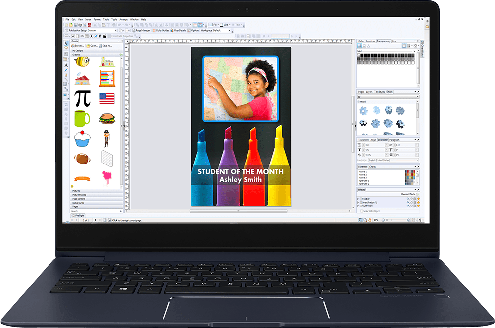 ltcutout1000 Using the Poster Studio design software, you can create great looking posters on your own! Built in library of icons and images will help get you started.