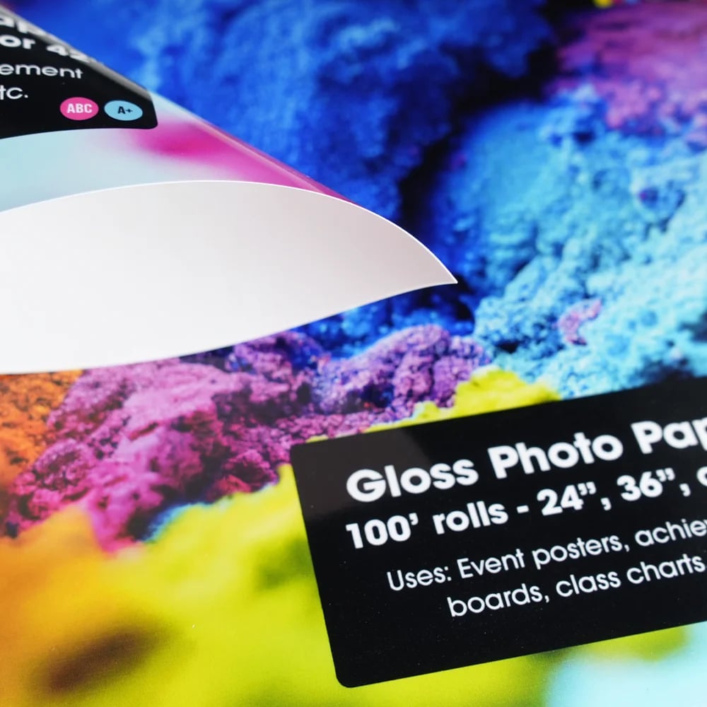Gloss photo paper for poster makers