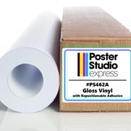 A roll of gloss vinyl with repositionable adhesive from Poster Studio Express, labeled as product #PS462A.