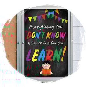 Student-made poster reinforcing learning goals using a school poster maker