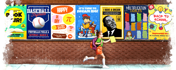 School Poster Printer Examples. Student of the month. 10 tips for reading.