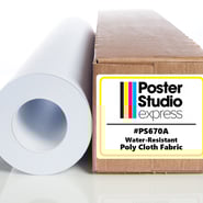 A roll of water-resistant poly cloth fabric from Poster Studio Express