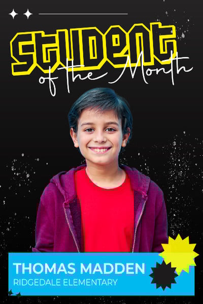 student of the month school visuals