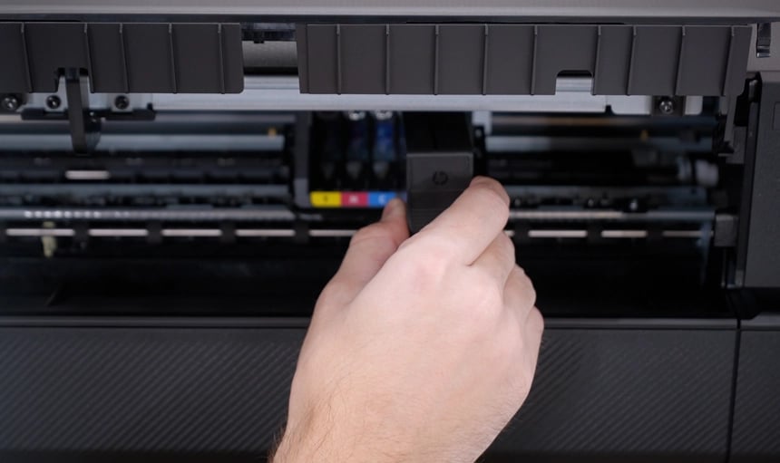 changing ink on desktop poster printer