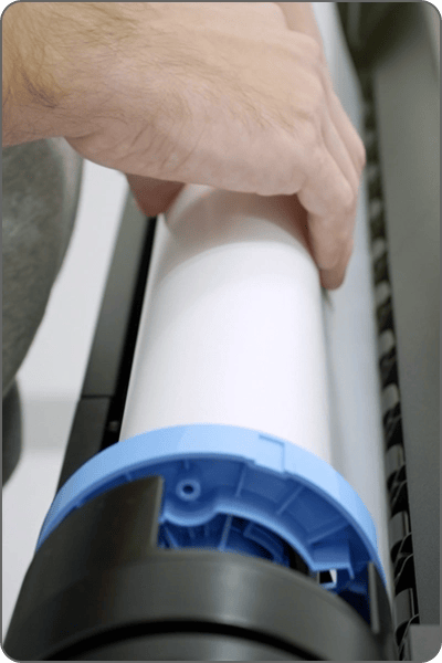 changing paper on desktop poster printer