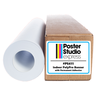 A roll of Indoor PolyPro Banner paper from Poster Studio Express, ideal for durable and vibrant school displays.