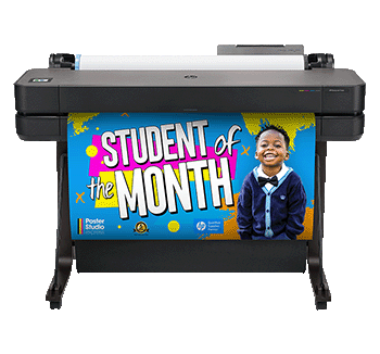 Package-ABC-Poster-Printer Poster Maker prints vibrant posters! Advertise your next adventure with a poster! HP DesignJet