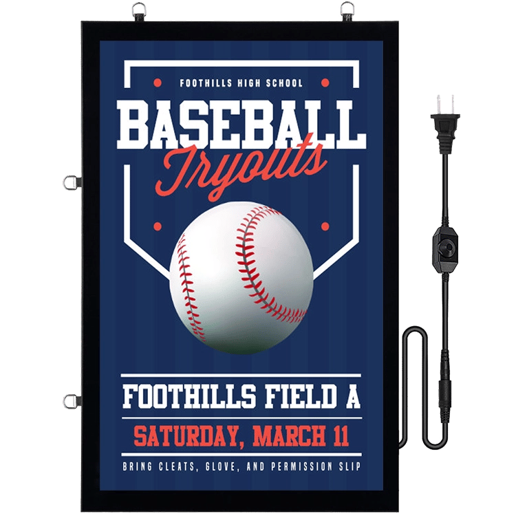 Backlit Poster Frame enhancing school branding