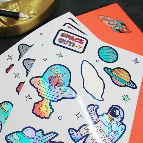 sticker sheet printed with poster printer cutter