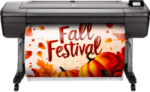 Studio 44 Poster Maker Printing a Fall Festival Poster