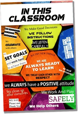 Classroom Rules Poster Classroom rules poster printer on the Poster Studio Express poster printer machine.
