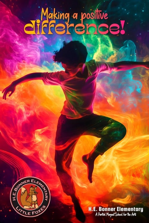 Vibrant school poster printed on a high-quality school poster maker for creative expression