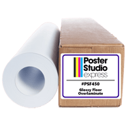 Glossy floor overlaminate roll, ideal for protecting and enhancing printed floor graphics