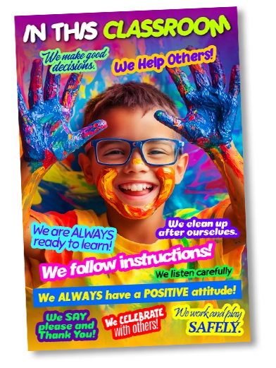 A colorful school poster created with the best poster maker for schools