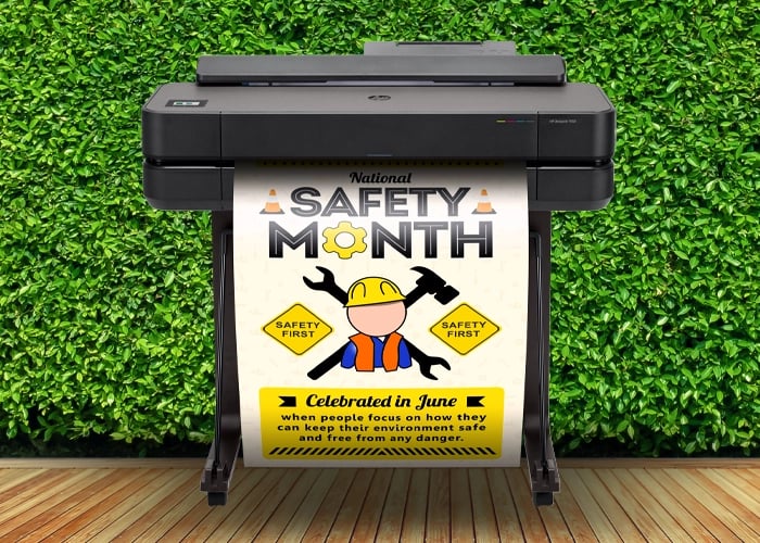 High-resolution print generated by a school poster maker