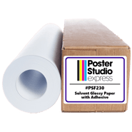 Solvent Glossy Paper with Adhesive
