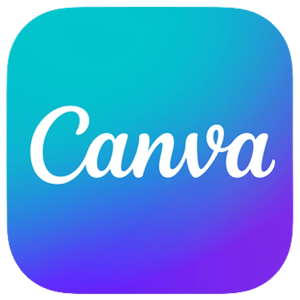 Drag and Drop Canva Logo A teal-to-purple gradient square logo displaying the word “Canva” in white cursive lettering.
