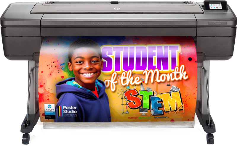 indoor_outdoor_poster_maker poster maker for schools, school poster printers - the Education Studio Series is the most cost effective way to print amazing large format visuals in full color, while maintaining water and UV resistance to ensure your creations stand the test of time!