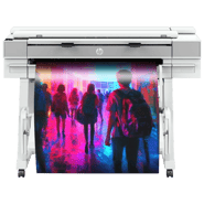 The Poster Magic 36 Poster Maker Printer producing a vibrant school-themed poster