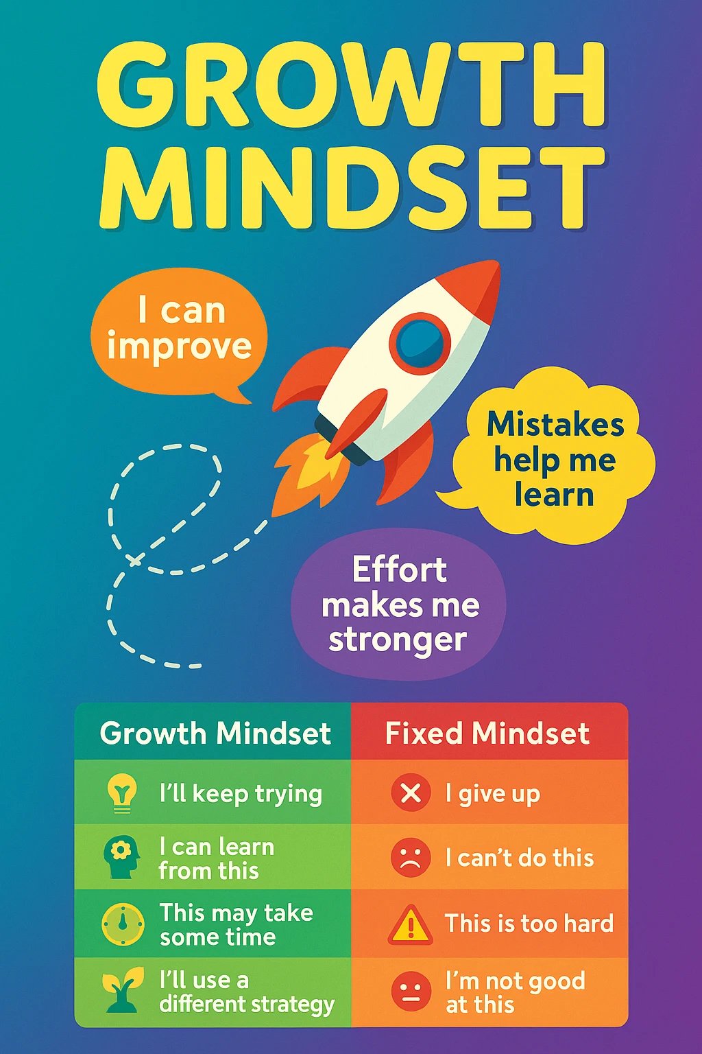poster makers for schools - growth mindset poster