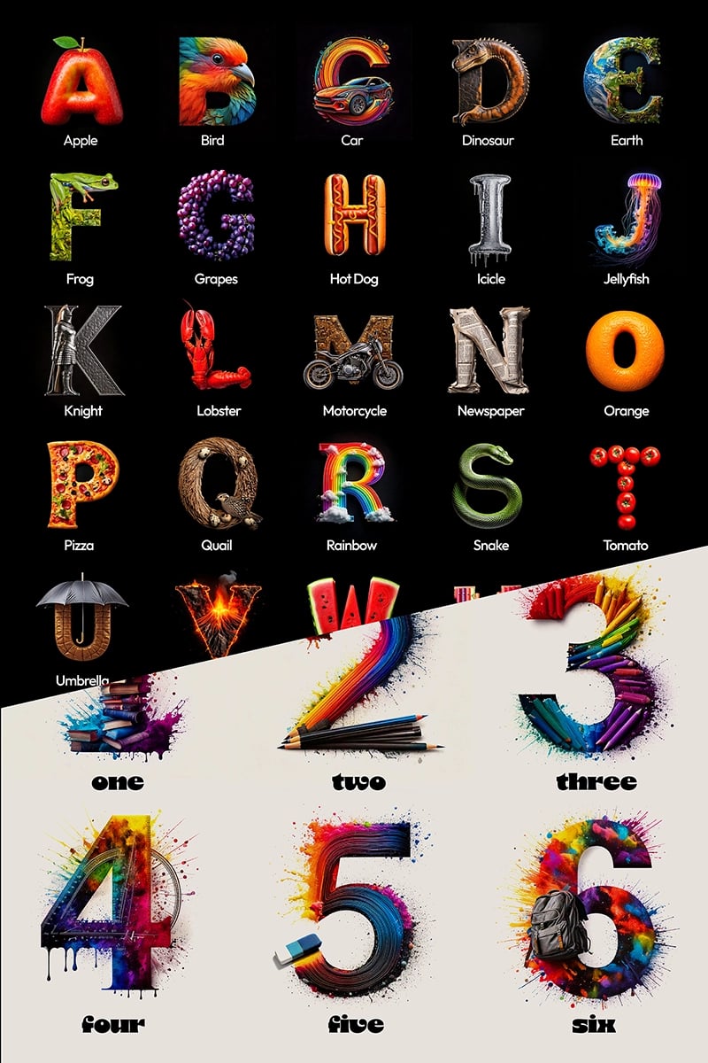 educational alphabet poster made with express poster maker for schools