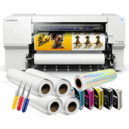 Flex 30 Package B with printer, accessories, and extra ink