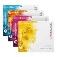 Set of VersiFlex sublimation ink cartridges in cyan, magenta, yellow, and black for Promo Studio SG1000 Versiflex Sublimation Printer