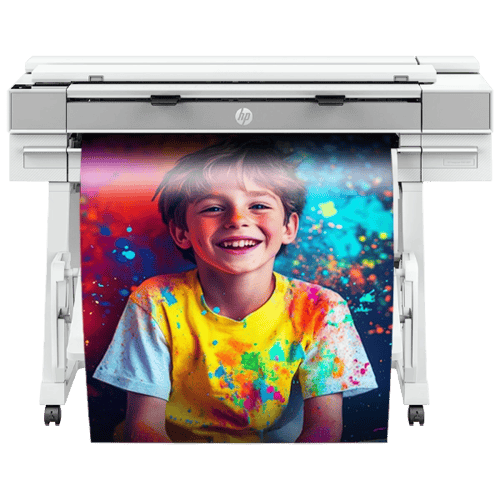 The new Amplify school poster maker printing a colorful school poster!