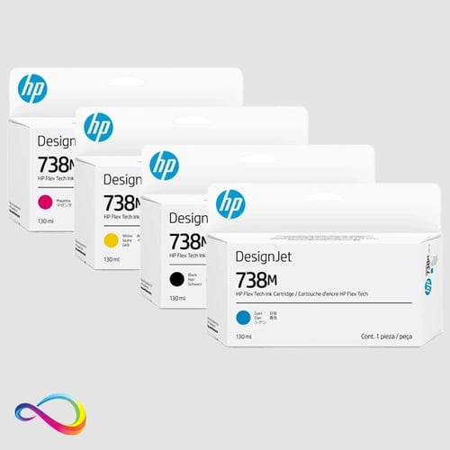 HP 738m Full Set Ink Cartridge 130 ml