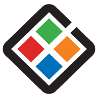 Universal round logo on white