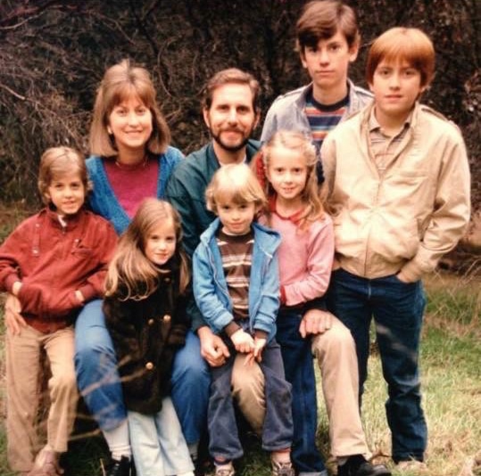 The Natter family in the mid-80s, Dylan Natter shown at far left