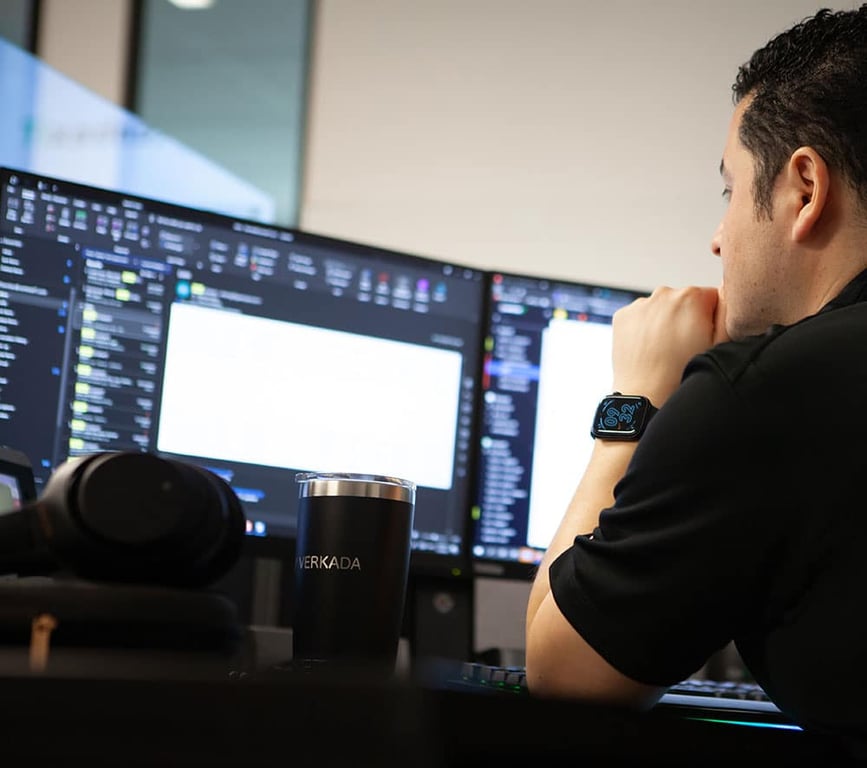 centrexIT engineer monitoring client systems at the Network Operations Center