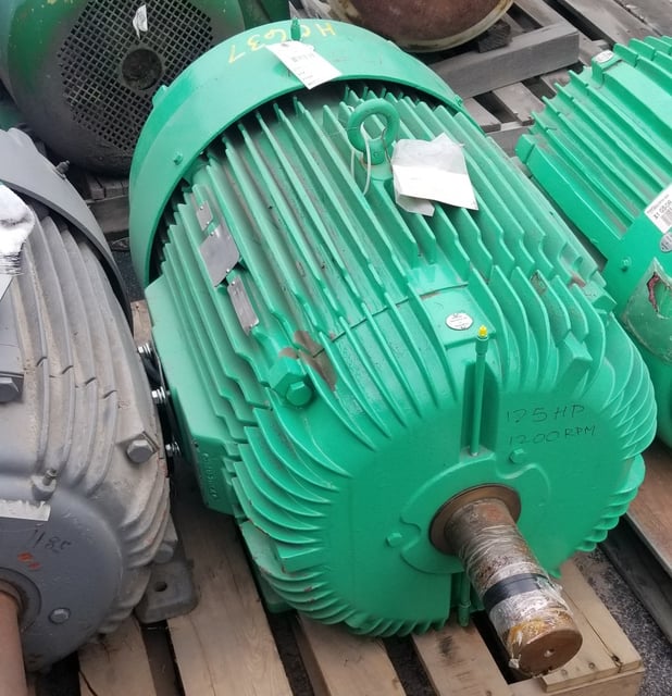 reliance 125 hp 1200 rpm 445t squirrel cage motors h0637